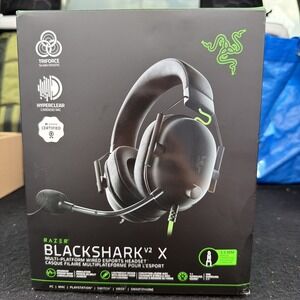 Razer Blackshark V2 X Black Over the Ear Gaming Headset With Built In Mic EUC